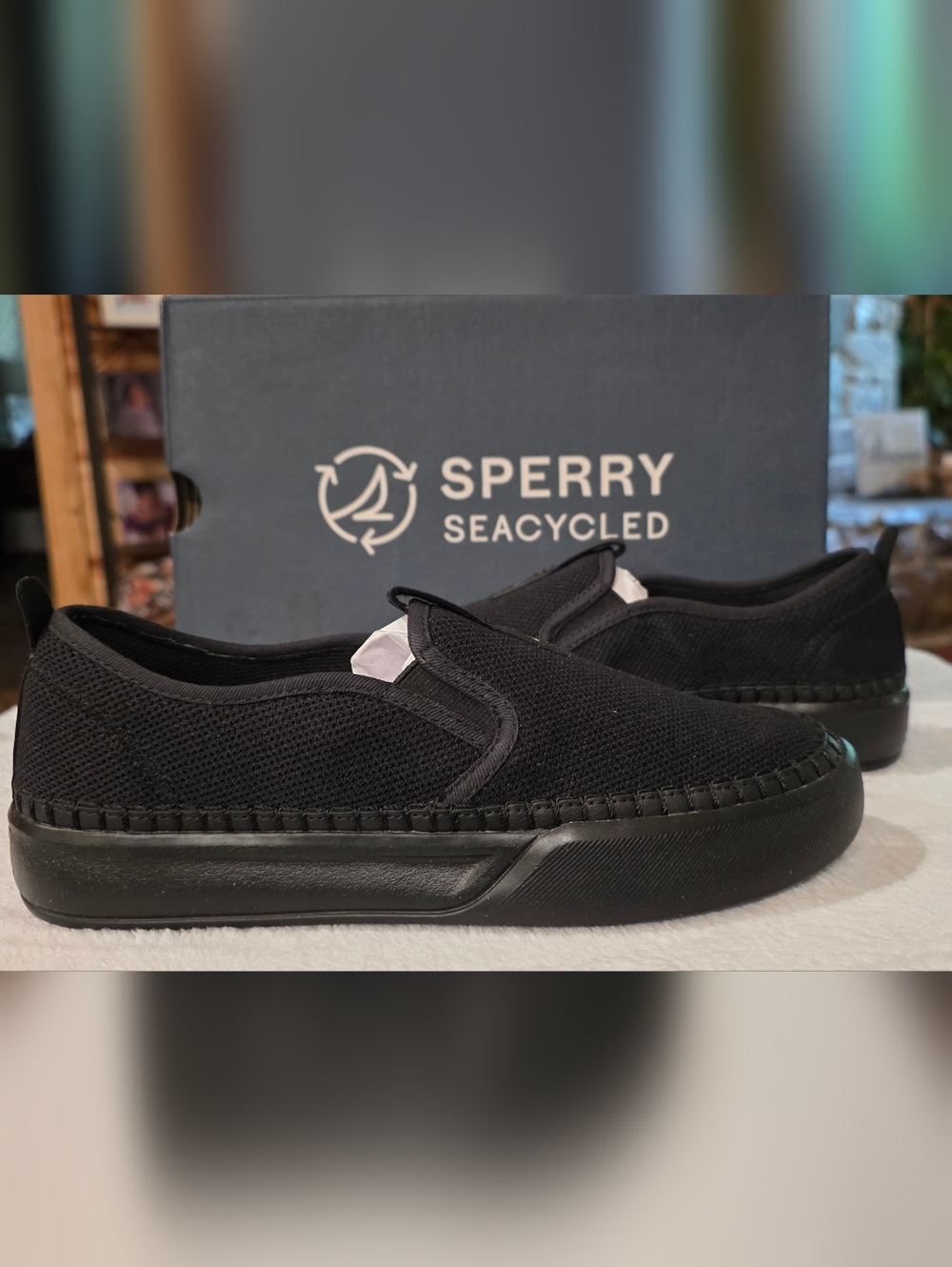 Sperry Black Knit Slip-On Loafer - Picture 5 of 8
